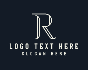 Typography - Elegant Letter R logo design
