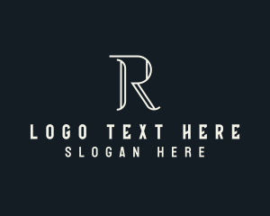 Typography - Elegant Letter R logo design