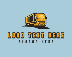Delivery - Freight Trucking Transportation logo design