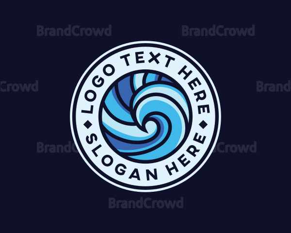 Aquatic Ocean Wave Logo