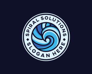 Aquatic Ocean Wave  Logo