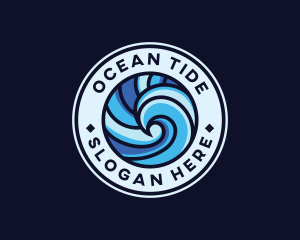 Aquatic Ocean Wave  logo design