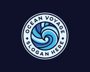 Aquatic Ocean Wave  logo design