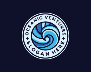 Aquatic Ocean Wave  logo design