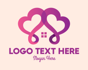 Loving - Purple Lovely Home logo design
