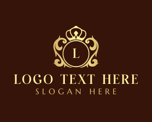 Salon - Ornamental Floral Crest logo design