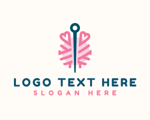 Quilting - Yarn Needle Sewing logo design