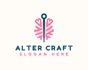 Yarn Needle Sewing logo design