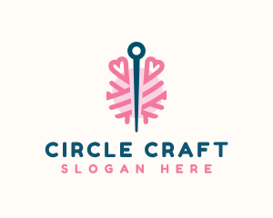 Yarn Needle Sewing logo design