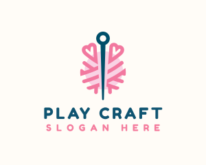 Yarn Needle Sewing logo design