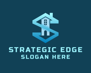 Blue Hexagon Letter S logo design