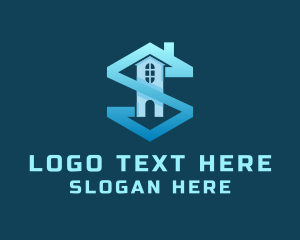 Hexagon - Blue Hexagon Letter S logo design