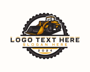 Dig - Bulldozer Construction Excavation logo design