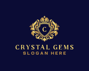 Shield Luxury Crown logo design