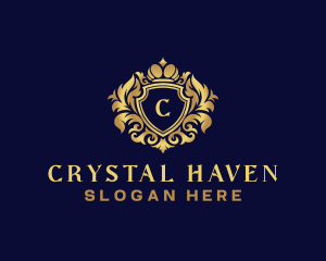 Shield Luxury Crown logo design