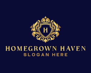 Shield Luxury Crown logo design