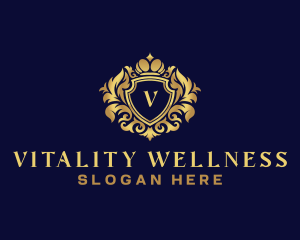 Shield Luxury Crown logo design