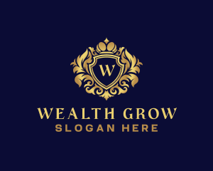 Shield Luxury Crown logo design