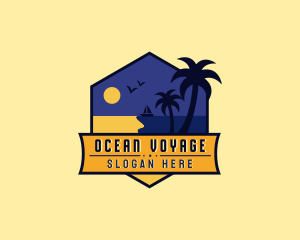 Ocean Boat Island logo design