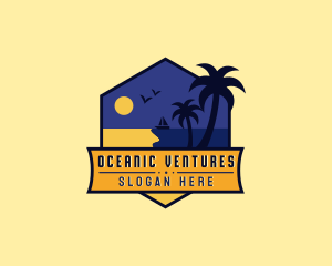 Ocean Boat Island logo design