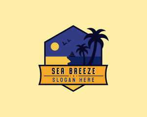 Ocean Boat Island logo design