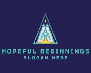 Hope - Praying Hand Rocket logo design