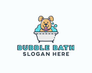 Tub - Dog Bubble Bath logo design