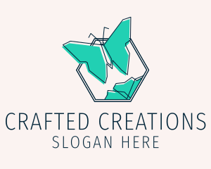 Geometric Butterfly Insect  logo design