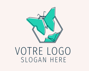 Etsy - Geometric Butterfly Insect logo design