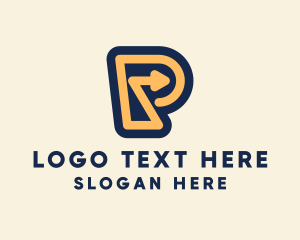 Courier Service - Logistics Letter P logo design