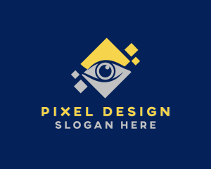 Diamond Eye Pixel logo design