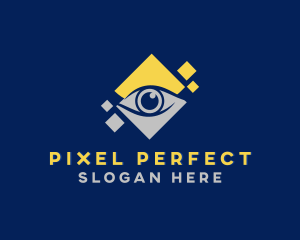 Diamond Eye Pixel logo design