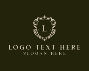 High End - Hotel Royalty Shield logo design