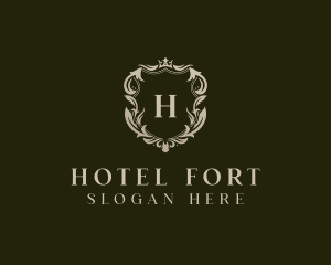 Hotel Royalty Shield logo design