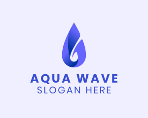 Water - Spiral Water Droplet logo design