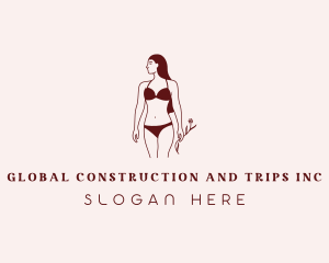 Floral - Fashion Bikini Model logo design