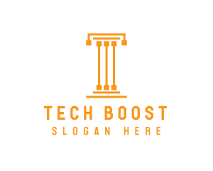 Tech Pillar T logo design