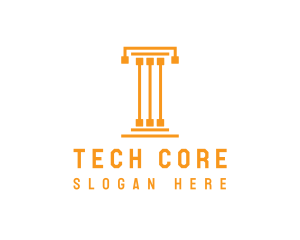 Tech Pillar T logo design