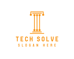 Tech Pillar T logo design