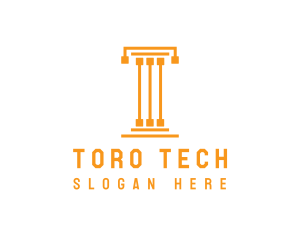 Tech Pillar T logo design