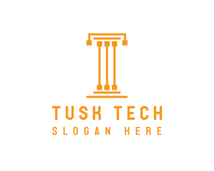 Tech Pillar T logo design