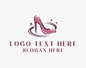 Peep Toe - Stiletto High Heel logo design