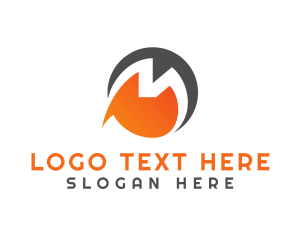 Chat - Modern Speech Bubble Letter M logo design