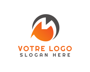 Customer Service - Modern Speech Bubble Letter M logo design