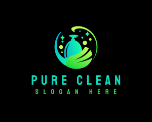 Broom Housekeeping Cleaning logo design