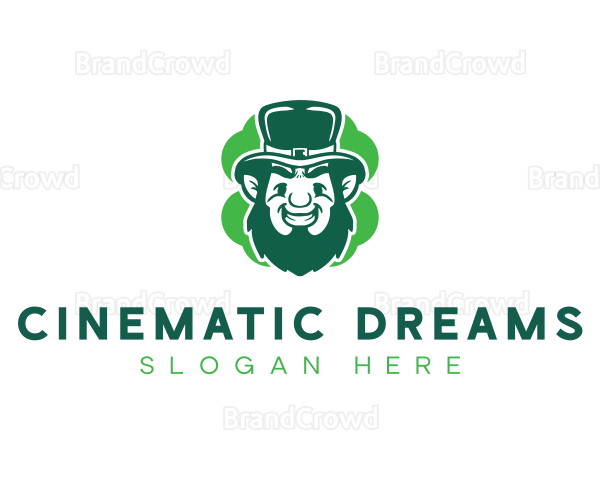 Leprechaun Clover Cartoon Logo