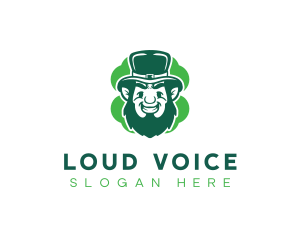 Leprechaun Clover Cartoon Logo