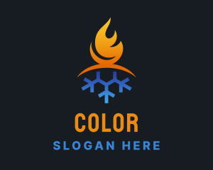 Ice - Fire Ice Cooling logo design