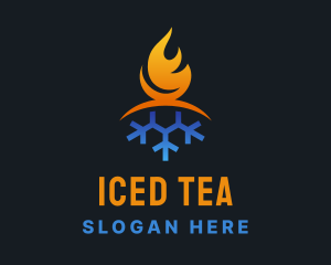 Fire Ice Cooling logo design