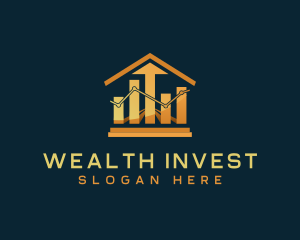 Invest - Graph Stocks Investment logo design